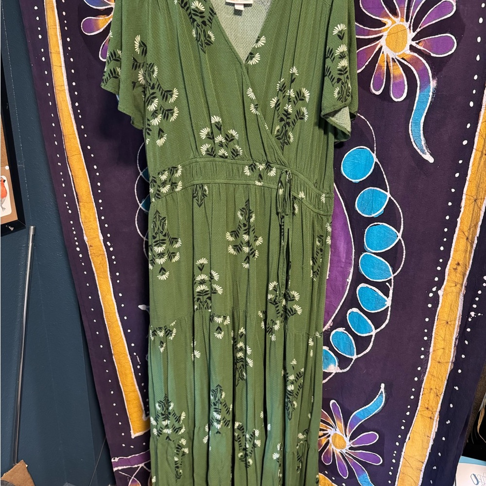 Knox Rose Green Floral Maxi Dress